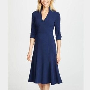 Black Halo Kensington Navy Midi Dress.